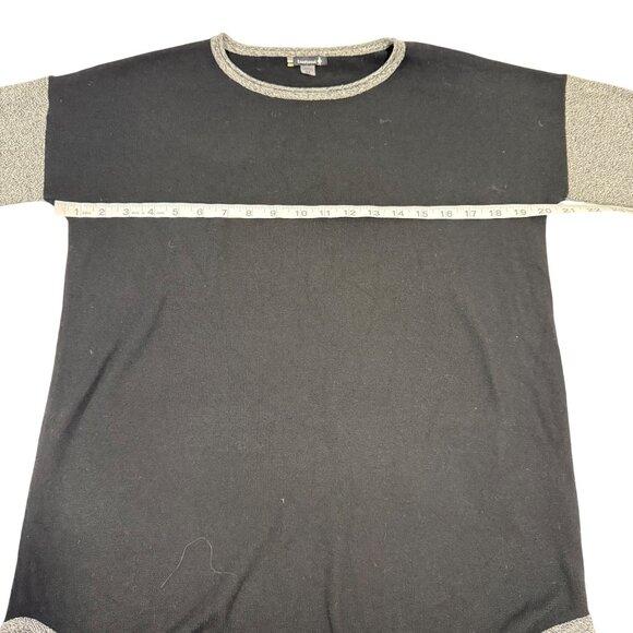 Smartwool Shadow Pine Colorblock Crew Sweater Black Gray Size M - Picture 6 of 7